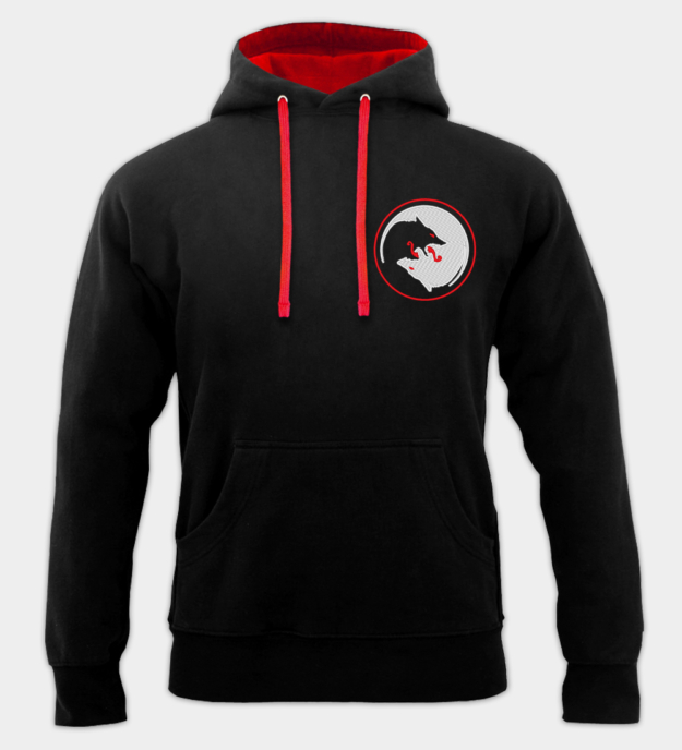 Bluza z Kapturem Haftowana Wilki Odyna