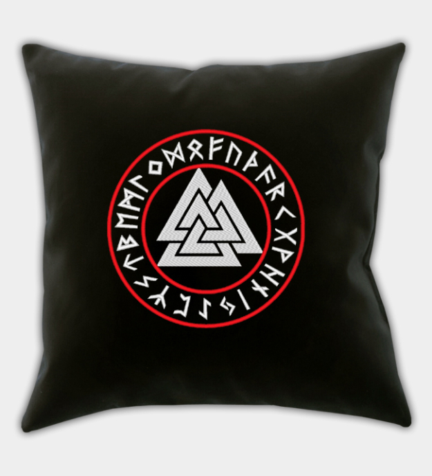 Poszewka Haftowana Runiczny Valknut
