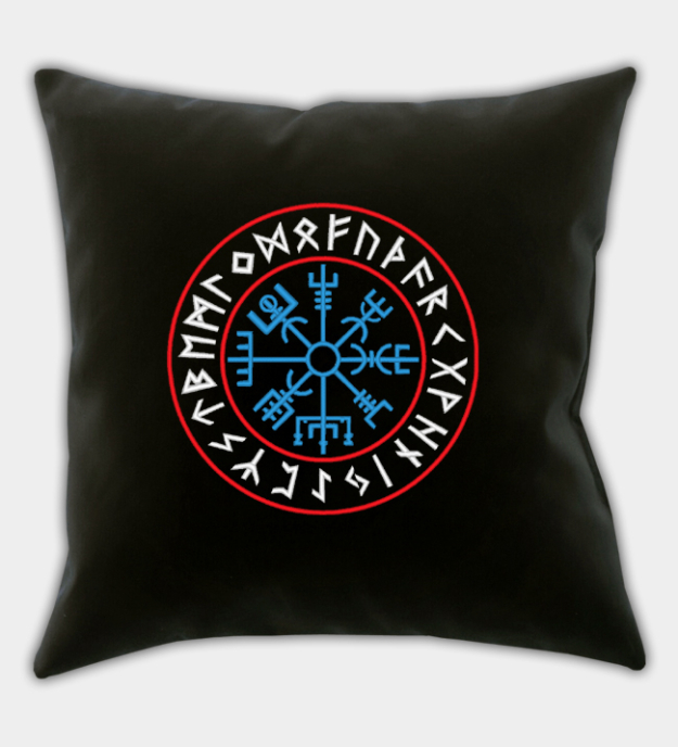 Poszewka Haftowana Runiczny Vegvísir