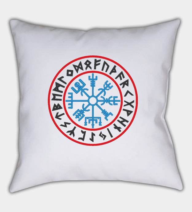 Poszewka Haftowana Runiczny Vegvísir