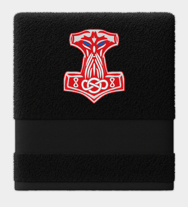 Ręcznik Thor's Hammer Mjolnir z Haftem